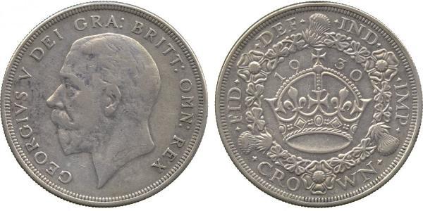 1 Крона(англійська) Велика Британія (1922-) Срібло Георг V (1865-1936)