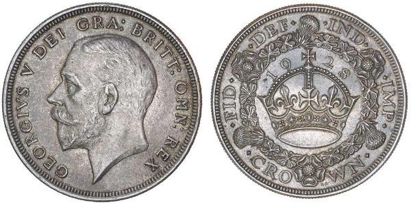 1 Крона(англійська) Велика Британія (1922-) Срібло Георг V (1865-1936)