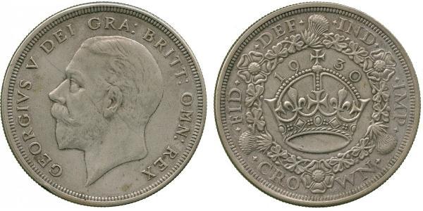 1 Крона(англійська) Велика Британія (1922-) Срібло Георг V (1865-1936)