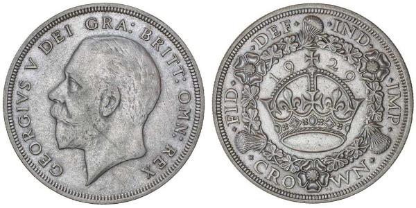 1 Крона(англійська) Велика Британія (1922-) Срібло Георг V (1865-1936)