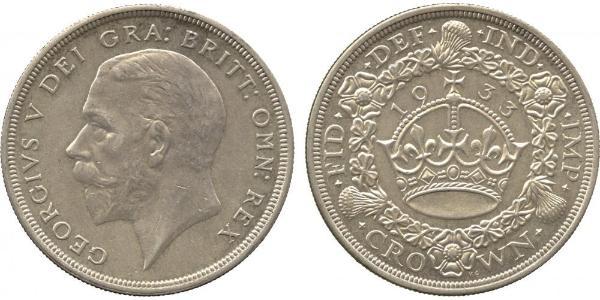1 Крона(англійська) Велика Британія (1922-) Срібло Георг V (1865-1936)