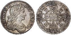 1 Крона(англійська) Королівство Англія (927-1649,1660-1707) Срібло Карл II (1630-1685)
