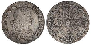 1 Крона(англійська) Королівство Англія (927-1649,1660-1707) Срібло Карл II (1630-1685)