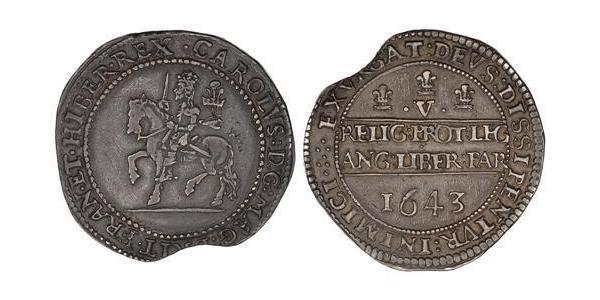 1 Крона(англійська) Королівство Англія (927-1649,1660-1707) Срібло Карл I (1600-1649)