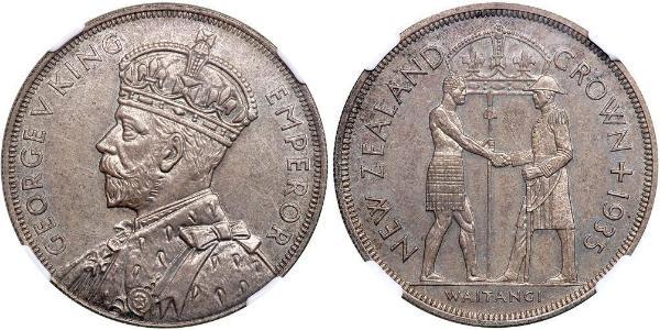 1 Крона(англійська) Нова Зеландія Срібло Георг V (1865-1936)