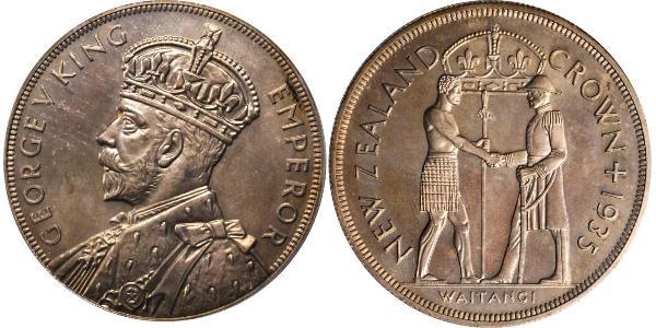 1 Крона(англійська) Нова Зеландія Срібло Георг V (1865-1936)