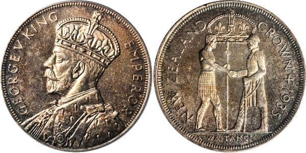 1 Крона(англійська) Нова Зеландія Срібло Георг V (1865-1936)