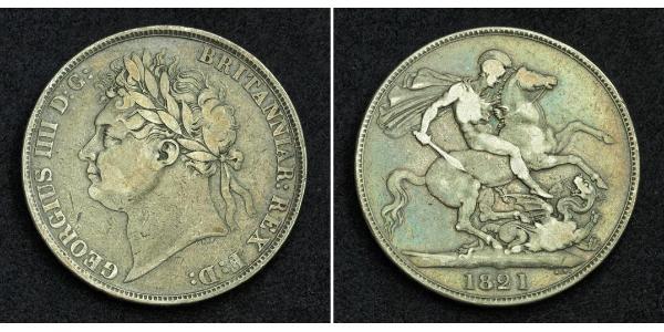1 Крона(англійська) Сполучене королівство Великобританії та Ірландії (1801-1922) Срібло Георг IV (1762-1830)