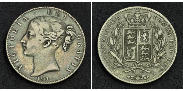 1 Крона(англійська) Сполучене королівство Великобританії та Ірландії (1801-1922) Срібло Вікторія (1819 - 1901)