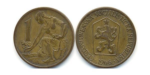 1 Крона Чехословакія (1918-1992) Бронза/Алюміній 
