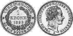 1 Крона Австрійська імперія (1804-1867) Золото 