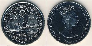 1 Крона Фолклендские острова Медь Елизавета II (1926-2022)