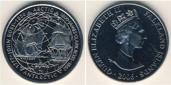 1 Крона Фолклендские острова Медь Елизавета II (1926-2022)