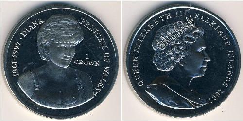 1 Крона Фолклендські острови Мідь Єлизавета II (1926-2022)