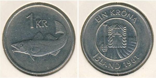 1 Крона Исландия Никель/Медь 