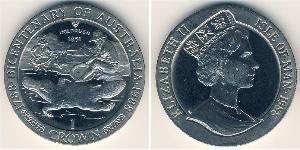 1 Крона Остров Мэн Никель/Медь Елизавета II (1926-2022)