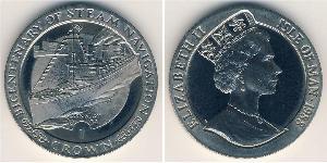 1 Крона Остров Мэн Никель/Медь Елизавета II (1926-2022)
