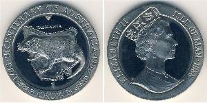 1 Крона Остров Мэн Никель/Медь Елизавета II (1926-2022)