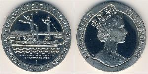 1 Крона Остров Мэн Никель/Медь Елизавета II (1926-2022)