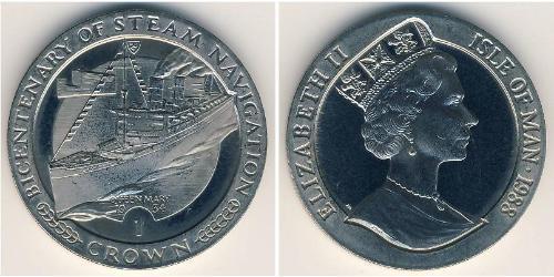 1 Крона Остров Мэн Никель/Медь Елизавета II (1926-2022)