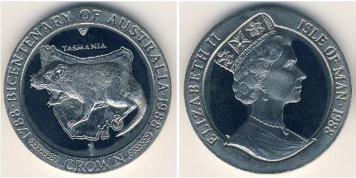 1 Крона Остров Мэн Никель/Медь Елизавета II (1926-2022)