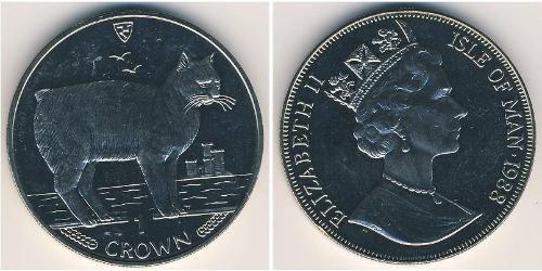 1 Крона Остров Мэн Никель/Медь Елизавета II (1926-2022)