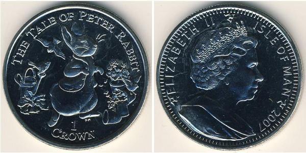 1 Крона Остров Мэн Никель/Медь 