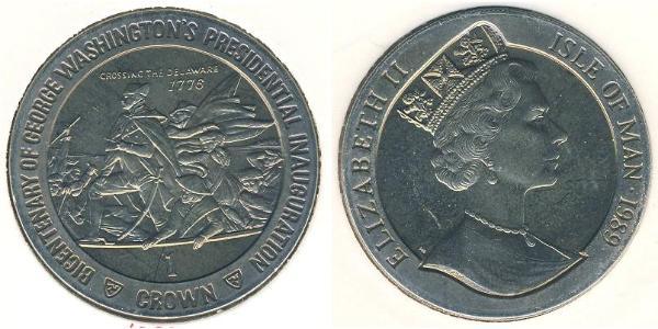 1 Крона Остров Мэн Никель/Медь Елизавета II (1926-2022)