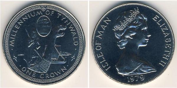 1 Крона Острів Мен Нікель/Мідь Єлизавета II (1926-2022)