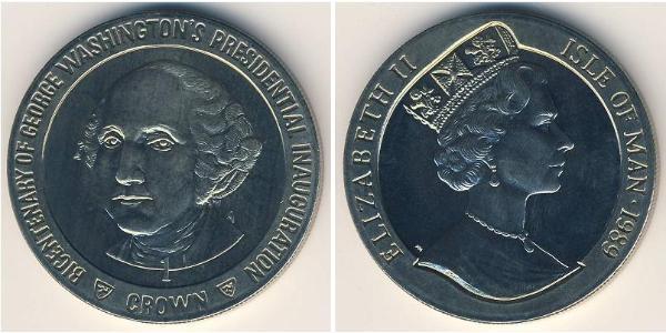 1 Крона Острів Мен Нікель/Мідь Єлизавета II (1926-2022)