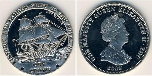 1 Крона Трістан-да-Кунья Нікель/Мідь Єлизавета II (1926-2022)