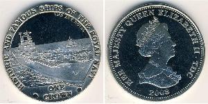 1 Крона Трістан-да-Кунья Нікель/Мідь Єлизавета II (1926-2022)