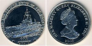 1 Крона Трістан-да-Кунья Нікель/Мідь Єлизавета II (1926-2022)
