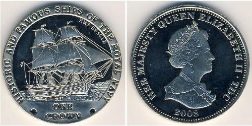 1 Крона Трістан-да-Кунья Нікель/Мідь Єлизавета II (1926-2022)