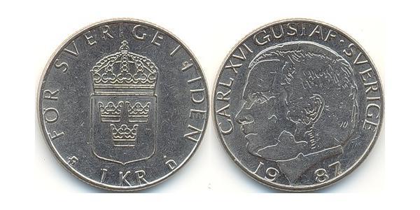 1 Крона Швеція Нікель/Мідь Карл XVI Густаф
