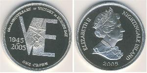 1 Крона  Серебро Елизавета II (1926-2022)