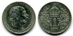 1 Крона Австро-Венгрия (1867-1918) Серебро 