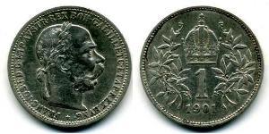 1 Крона Австро-Венгрия (1867-1918) Серебро 