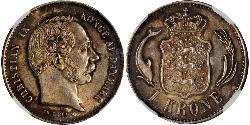 1 Крона Дания Серебро Кристиан IX король Дании (1818-1906)