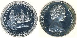 1 Крона Остров Мэн Серебро Елизавета II (1926-2022)