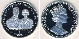 1 Крона Остров Мэн Серебро Елизавета II (1926-2022)