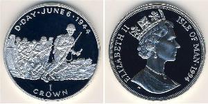 1 Крона Остров Мэн Серебро Елизавета II (1926-2022)