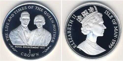 1 Крона Остров Мэн Серебро Елизавета II (1926-2022)