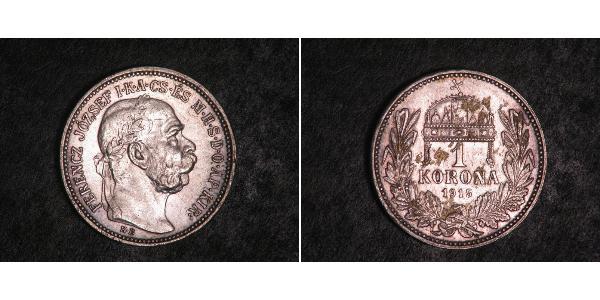 1 Крона Австро-Угорщина (1867-1918) Срібло Франц Иосиф I (1830 - 1916)