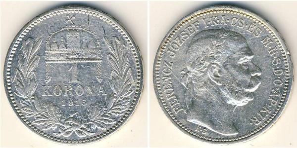 1 Крона Австро-Угорщина (1867-1918) Срібло Франц Иосиф I (1830 - 1916)