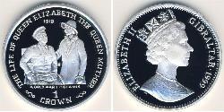 1 Крона Гібралтар Срібло Єлизавета II (1926-2022)