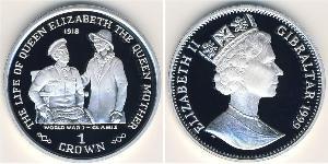 1 Крона Гібралтар Срібло Єлизавета II (1926-2022)