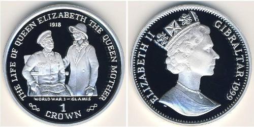 1 Крона Гібралтар Срібло Єлизавета II (1926-2022)