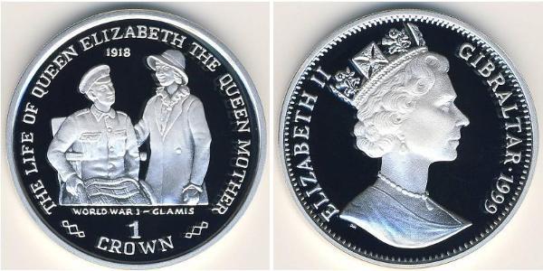 1 Крона Гібралтар Срібло Єлизавета II (1926-2022)