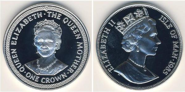 1 Крона Острів Мен Срібло Єлизавета II (1926-2022)